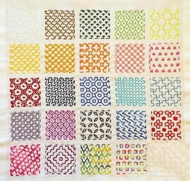 刺子绣简单绣法视频,学会刺子绣diy制图