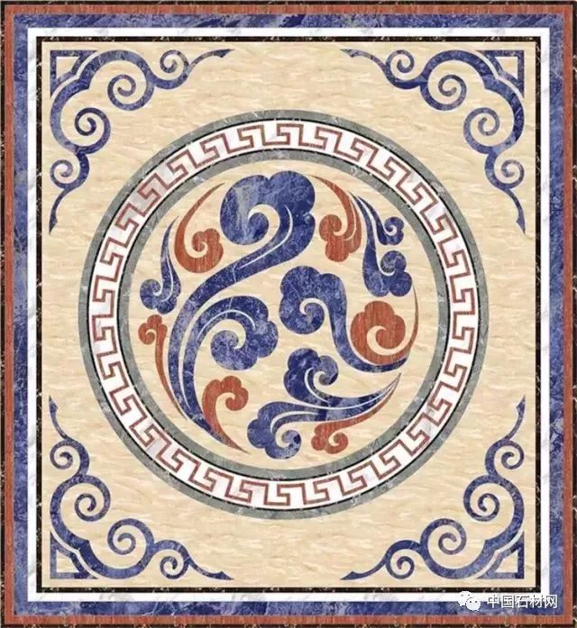 卫生间花洒水刀拼花效果图,高清水刀拼花图片