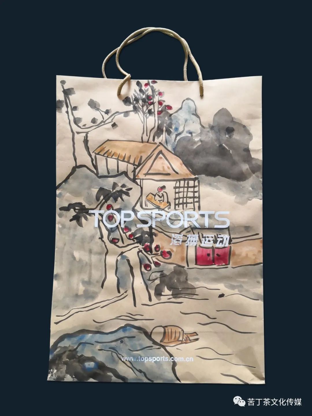 变废为宝---梅园创作的手提袋书画作品