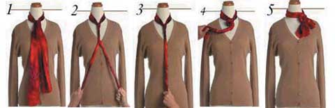 方形丝巾和丝巾扣,丝巾系法大全小方丝巾的打法