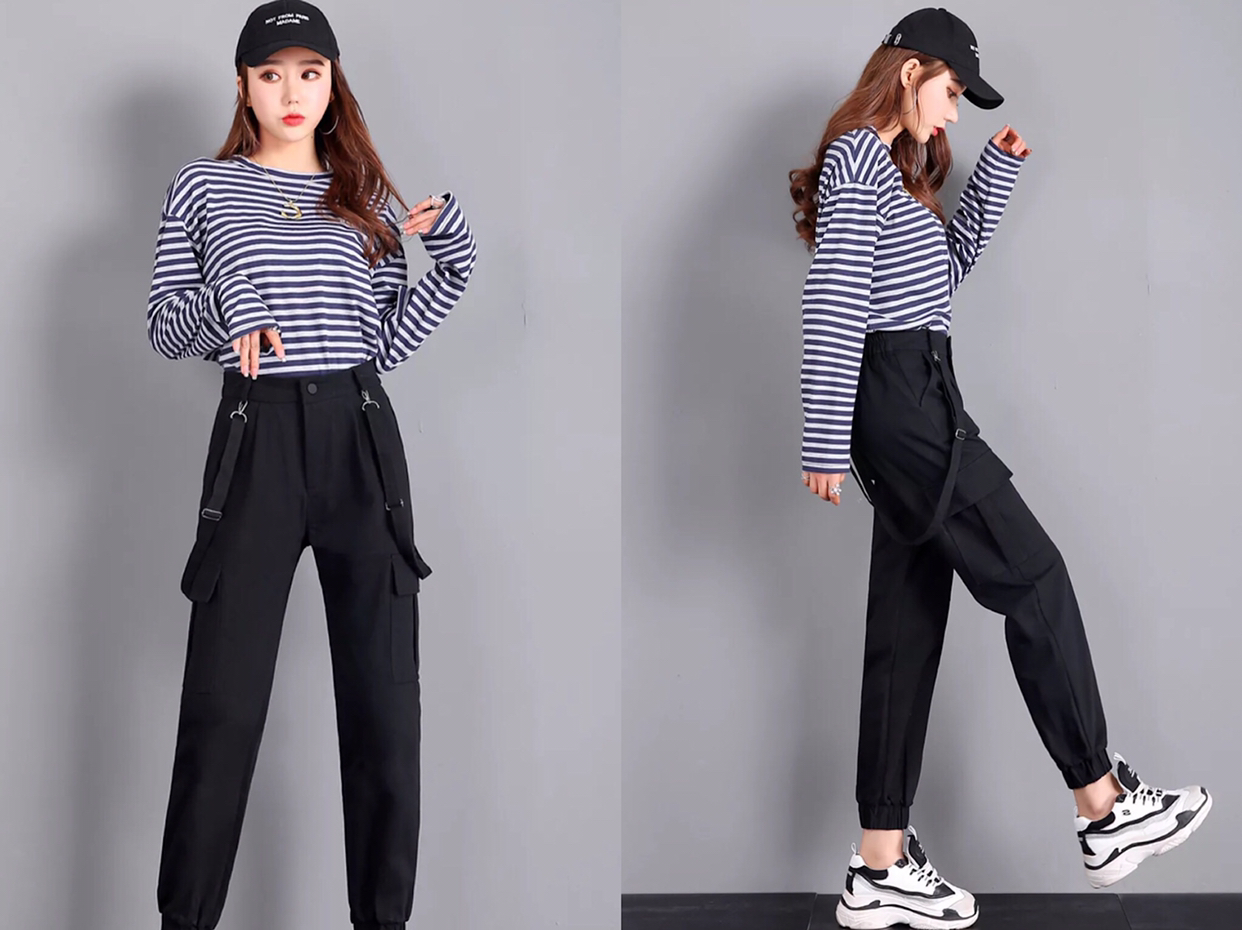 八分哈伦裤女显腿直,弯腿穿九分哈伦裤好看吗