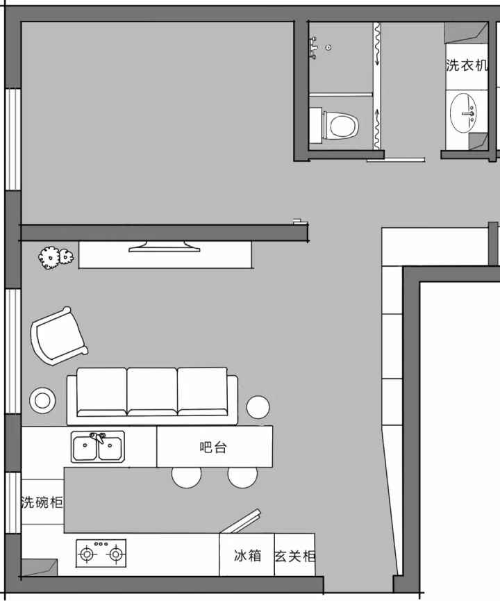 一字型厨房怎么设计高低台,厨房橱柜高低台设计效果图