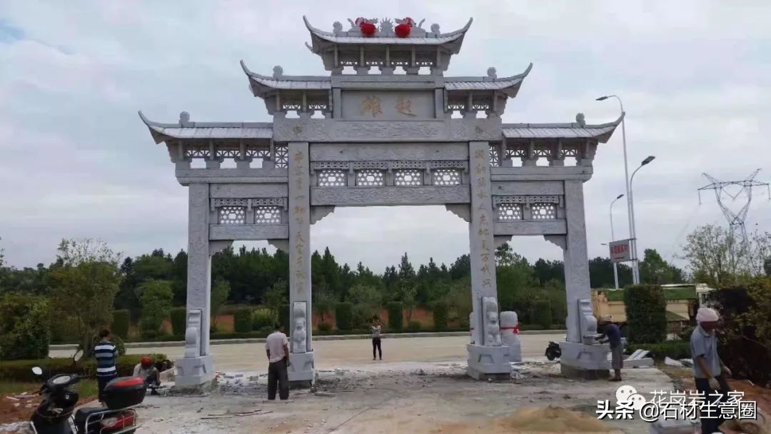 石牌坊石雕图片大全,各样式的石牌坊