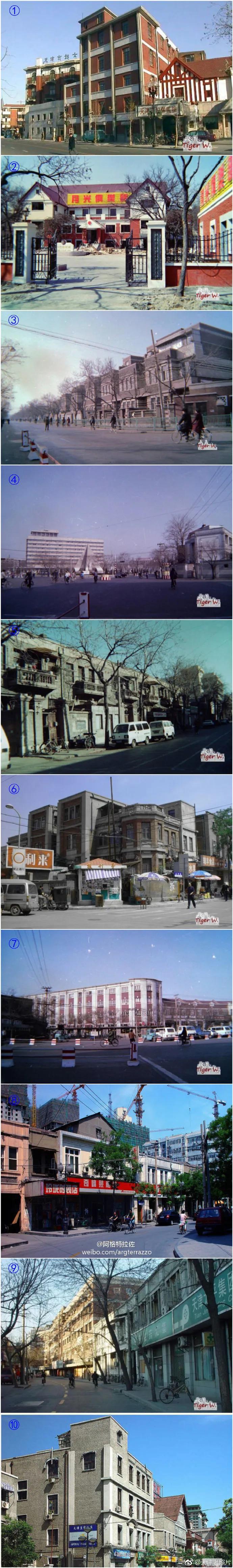 天津百年老街图,百年天津老照片