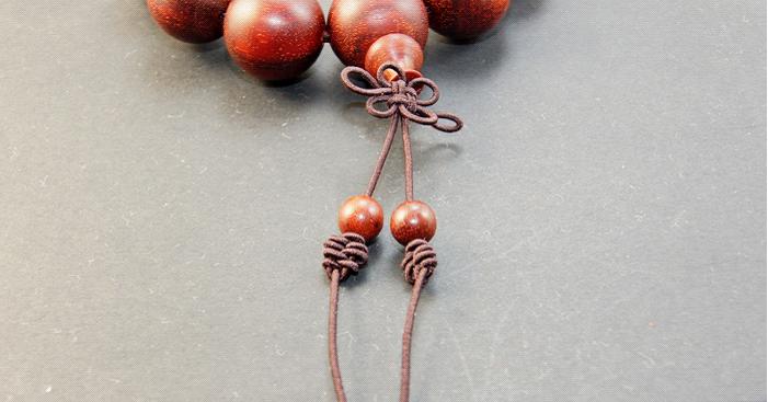 单绳串珠间隔打结方法教程,单绳串珠打结的方法