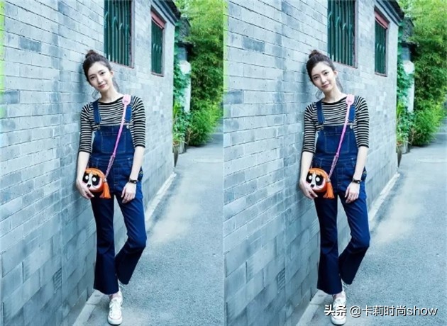 腿粗屁股大胯宽适合的背带裤,下半身偏胖女士裤子穿搭