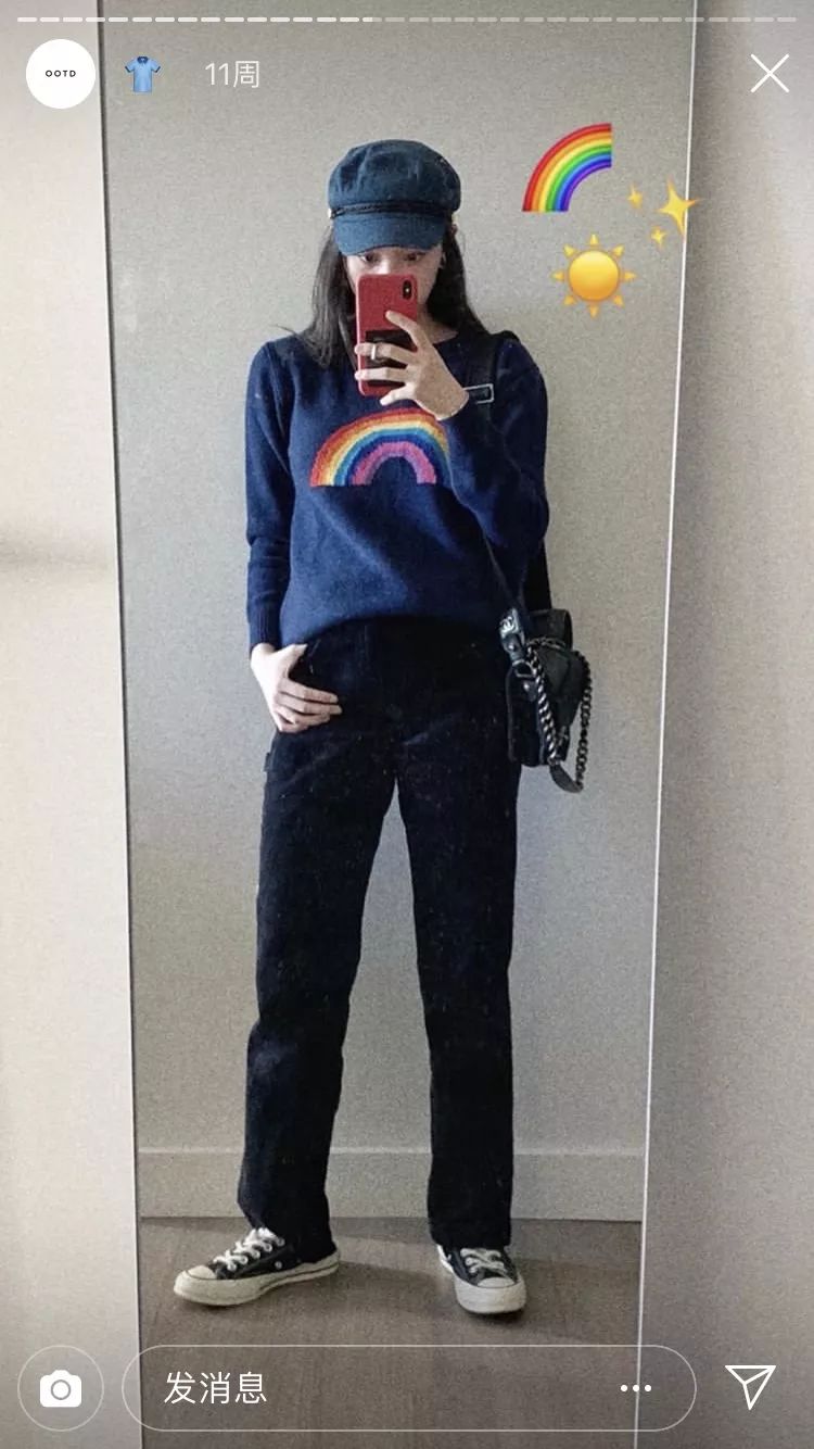 欧阳娜娜穿匡威经典款,匡威高帮帆布鞋欧阳娜娜