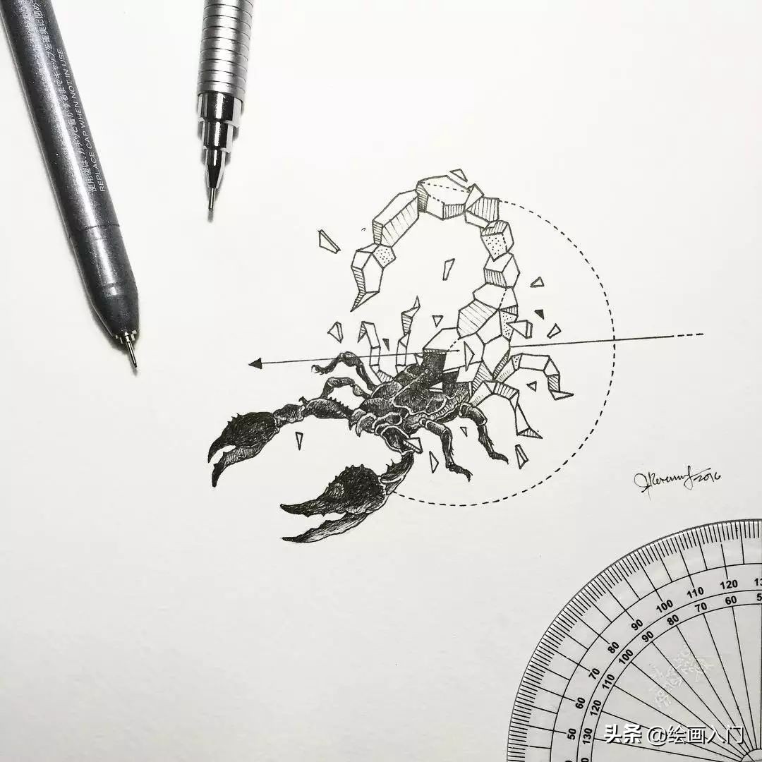 插画铅笔手绘小动物,针管笔手绘黑白画设计