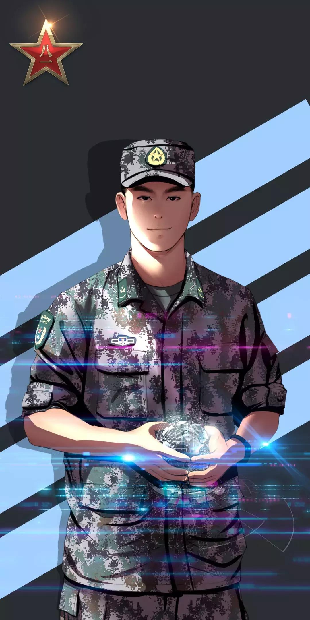 中国军人生日快乐,军人生日快乐动态图片