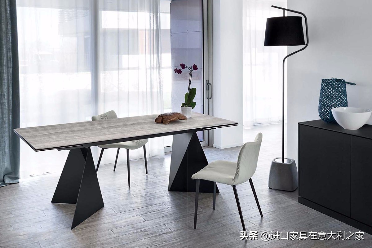 大理石餐桌一体轻奢设计,天然大理石奢石餐桌定制