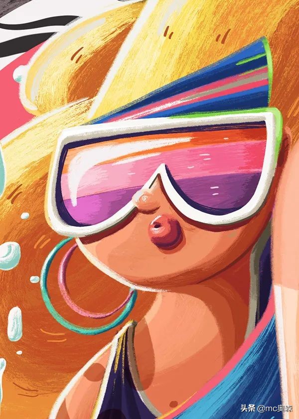 简单又能让人眼前一亮的插画配色,一组很有视觉震撼力的插画作品