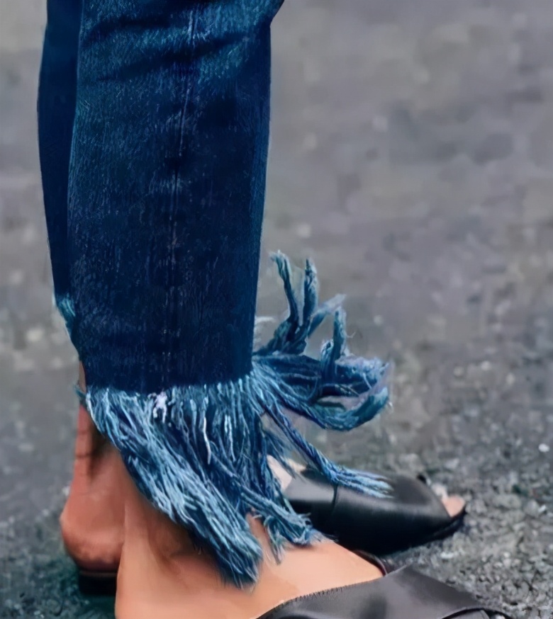 旧牛仔裤怎样改造流苏,家里面的废牛仔裤旧布料利用