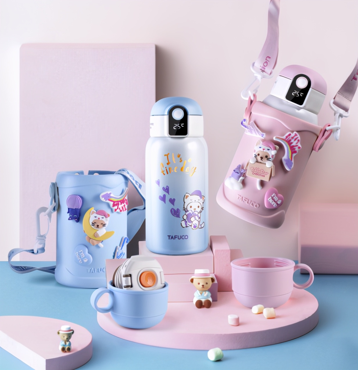 泰迪珍藏版招财虎保温杯,泰福高泰迪保温杯