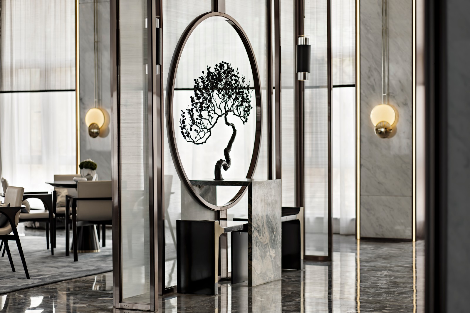 背景墙家装设计现代轻奢风客厅,禅意新中式厨房吊顶效果图