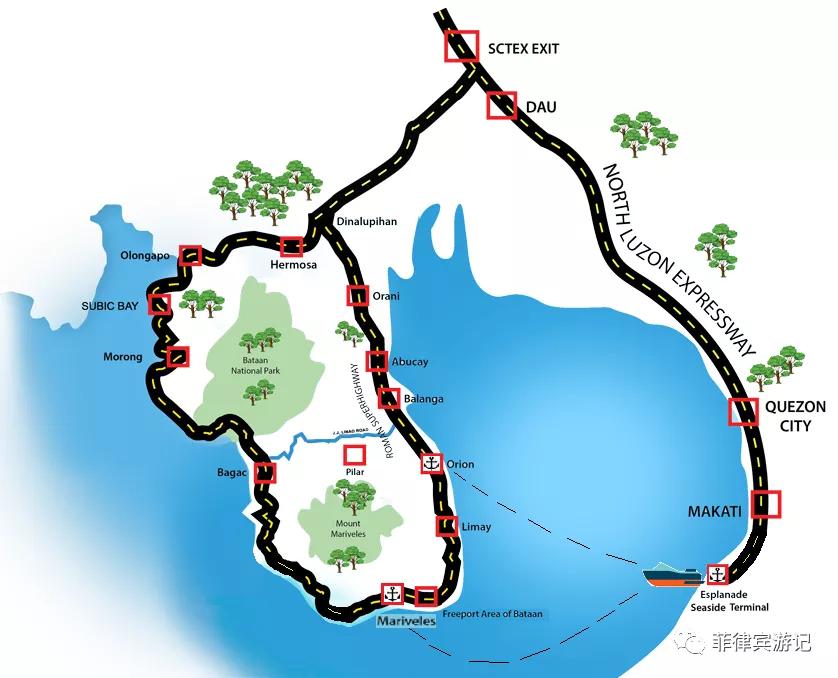 菲律宾巴丹半岛风景,菲律宾巴丹半岛地图