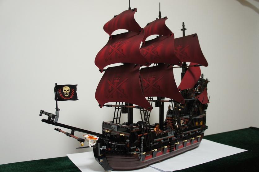 乐高海盗船安妮女王复仇号拼装,乐高我的世界巨型海盗船大冒险