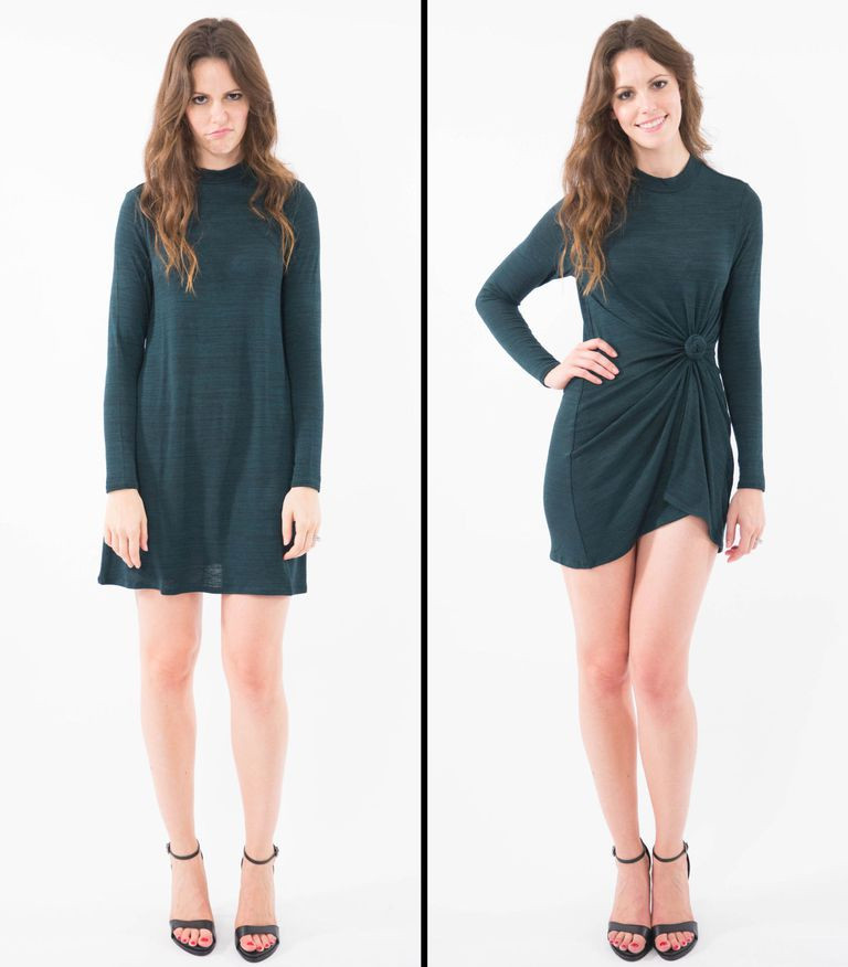 衣服过长侧边如何打结才好看,衣服不合身怎么打结好看