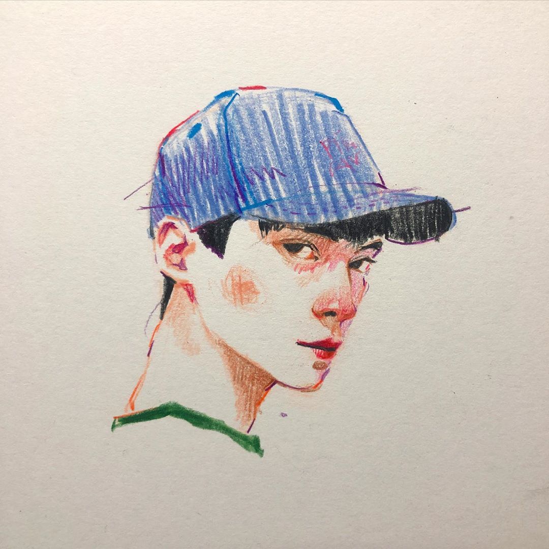 非常适合初学者的画小插画彩铅,彩铅插画手绘中国古风人物四年级