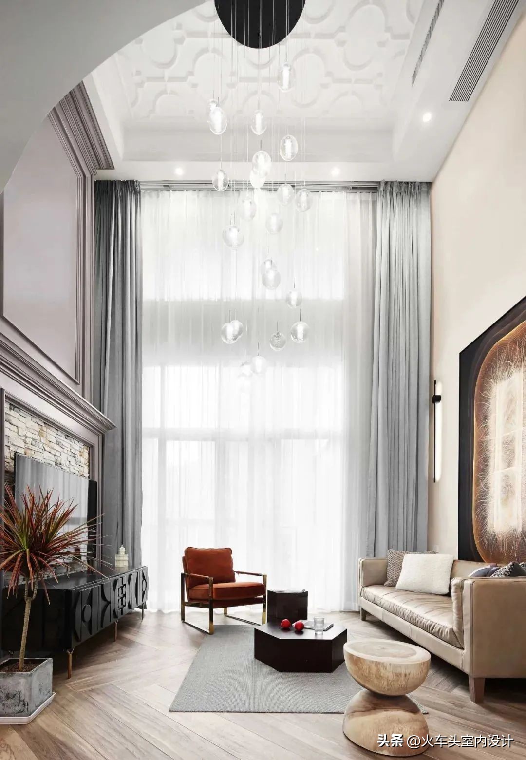 80款挑空客厅设计,大宅就该有这气势