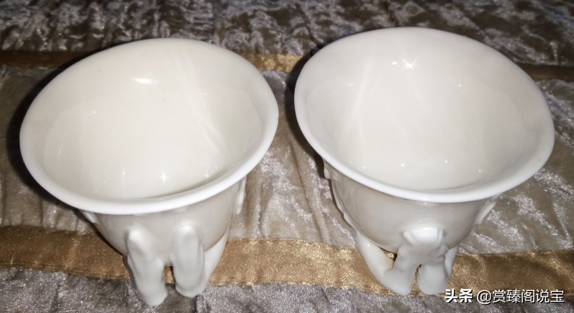 明德化白瓷杯,明德化窑白釉开片杯