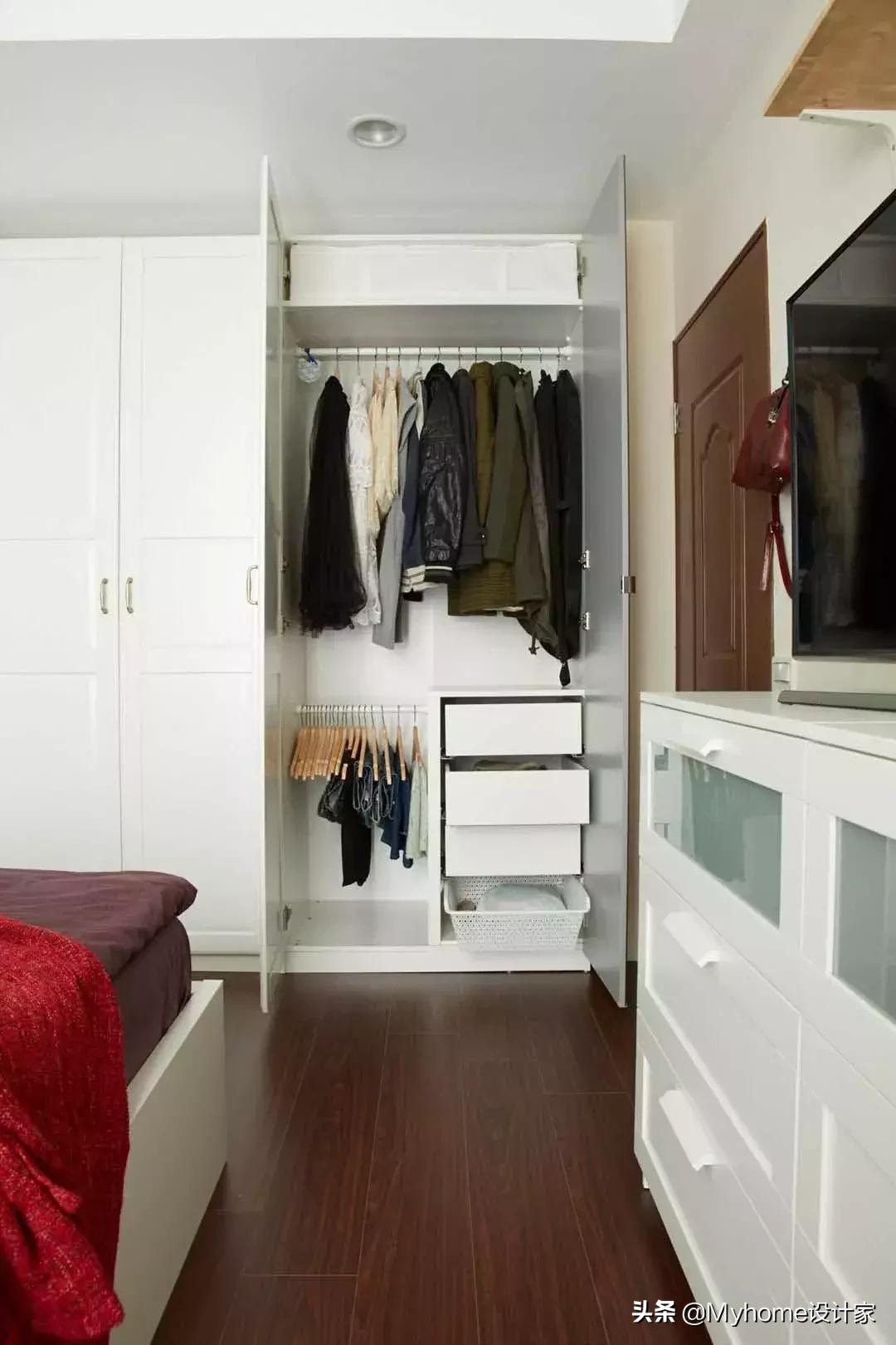 夫妻共用衣柜收纳,宜家大衣柜收纳