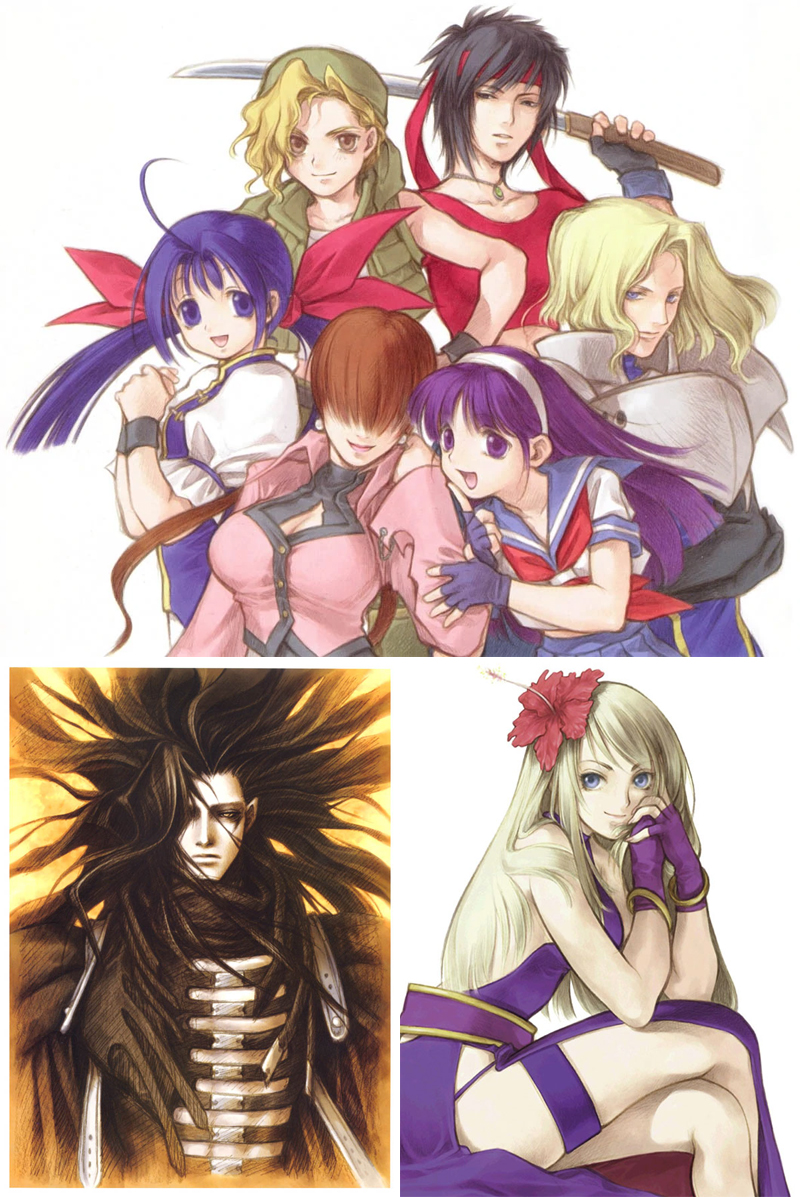 拳皇历代人物绘图,拳皇插画大师