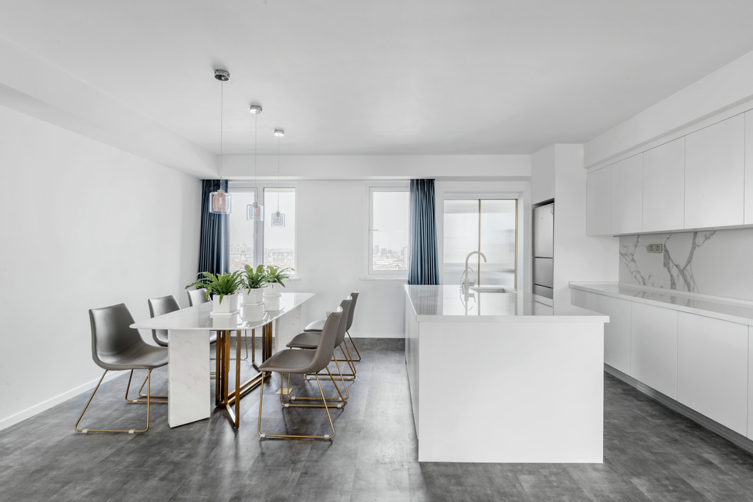 142平米现代简约轻奢风格效果图,136平米极简禅意风格