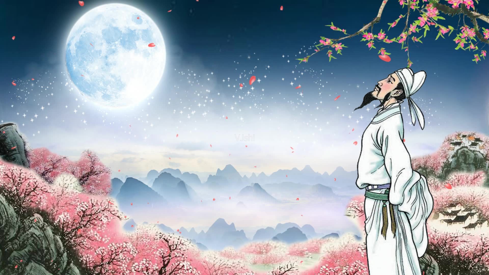 李白经典诗句古月曾经照古人,李白诗中的月传递了怎样的情感