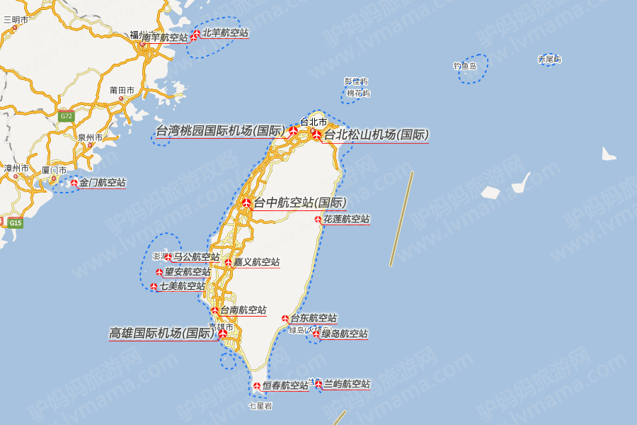 台湾岛为什么那么多机场,台湾面积有没有广东省大
