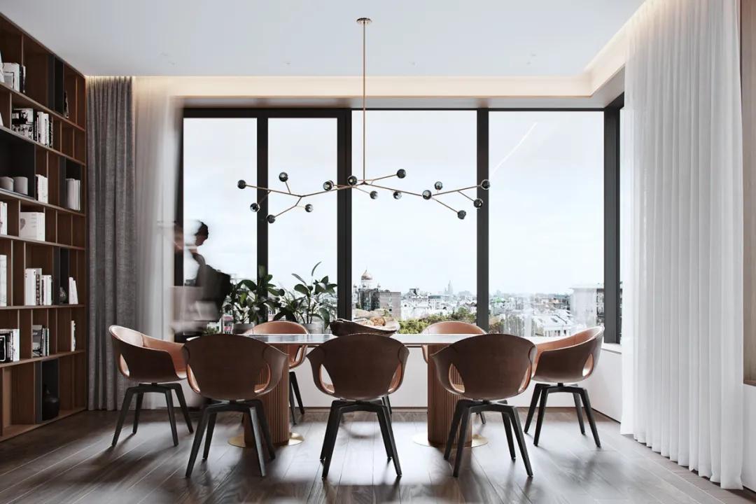 胡桃木家具体现的美,胡桃木与大理石的结合