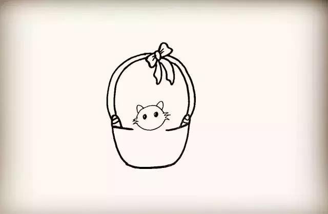 萌萌哒小猫咪简笔画,超萌小猫咪简笔画