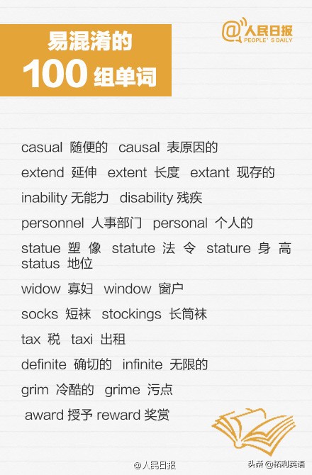 100组易混淆单词归纳一次帮你理清,拼音和英语混淆怎么办