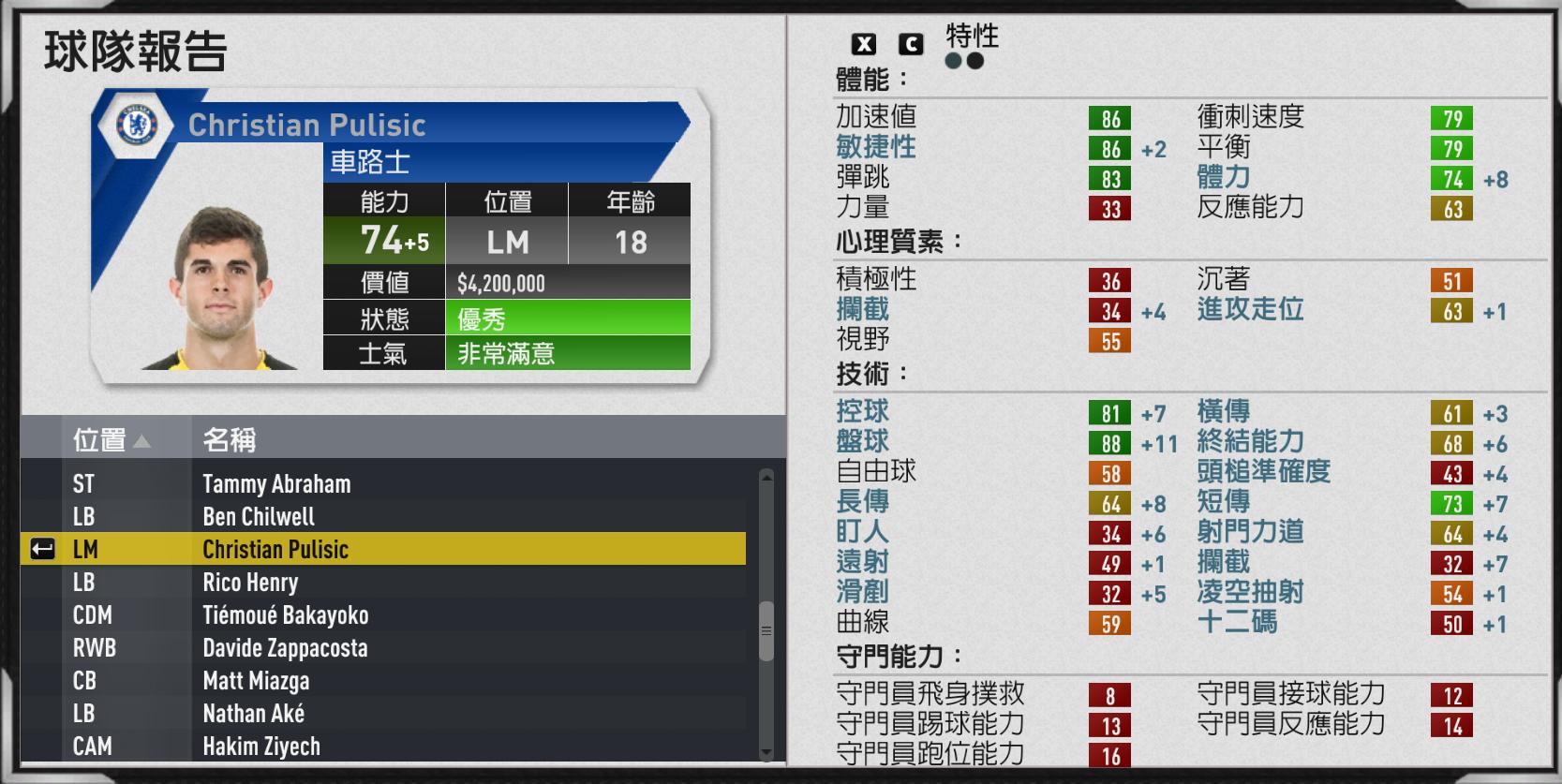 fifa17阿扎尔,fifa17切尔西阵容