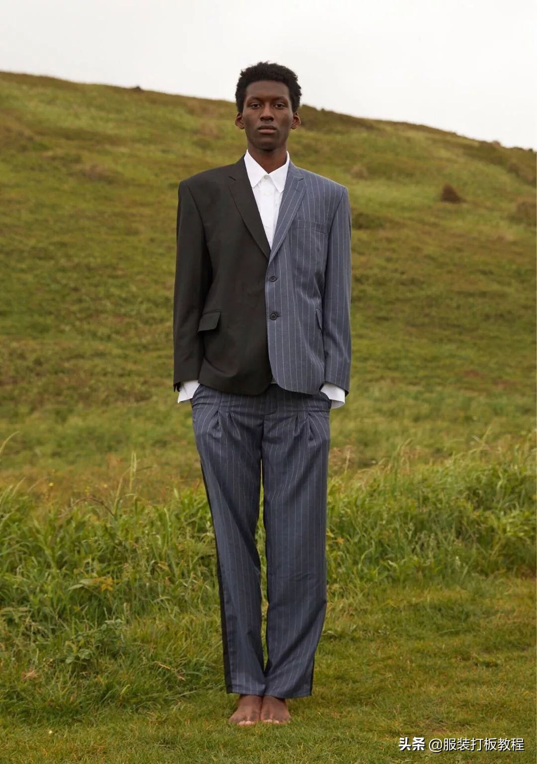 拼接设计潮流套装,拼接服装系列款式图大全