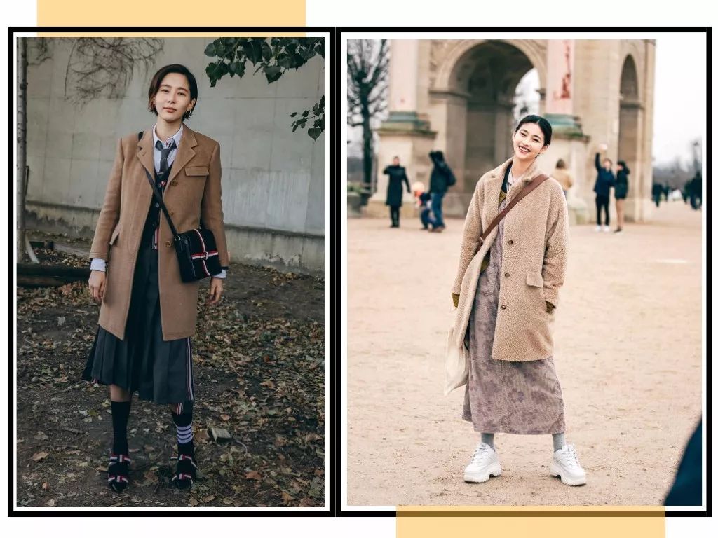 韩国look穿搭,冬穿搭韩系裙装