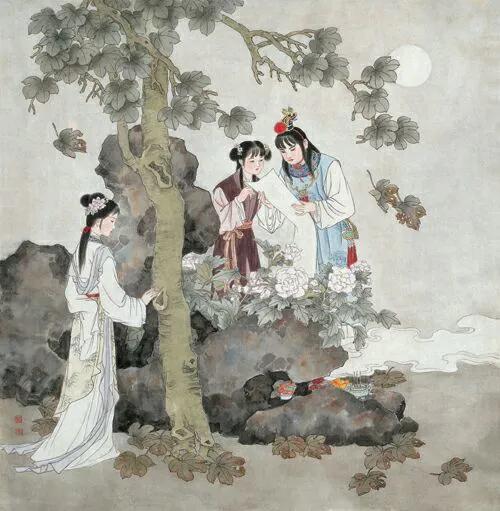 彭连熙绘红楼群芳图,彭连熙红楼梦作品欣赏