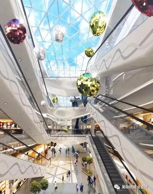 大型购物中心中庭设计案例,中庭设计商场