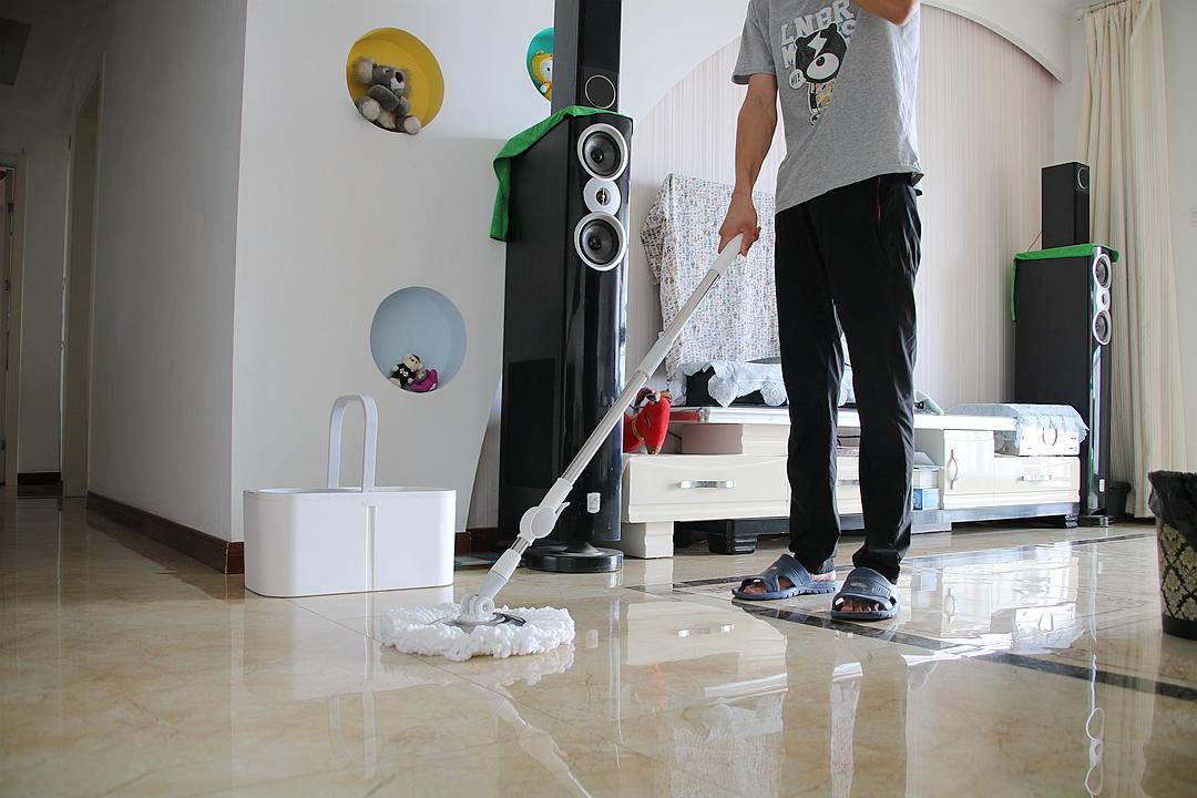 自从用上懒人拖把,好用旋转甩水拖把