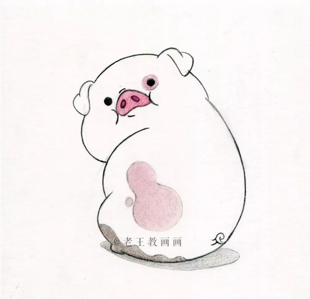英语画小猪简笔画,画小猪唏哩呼噜简笔画
