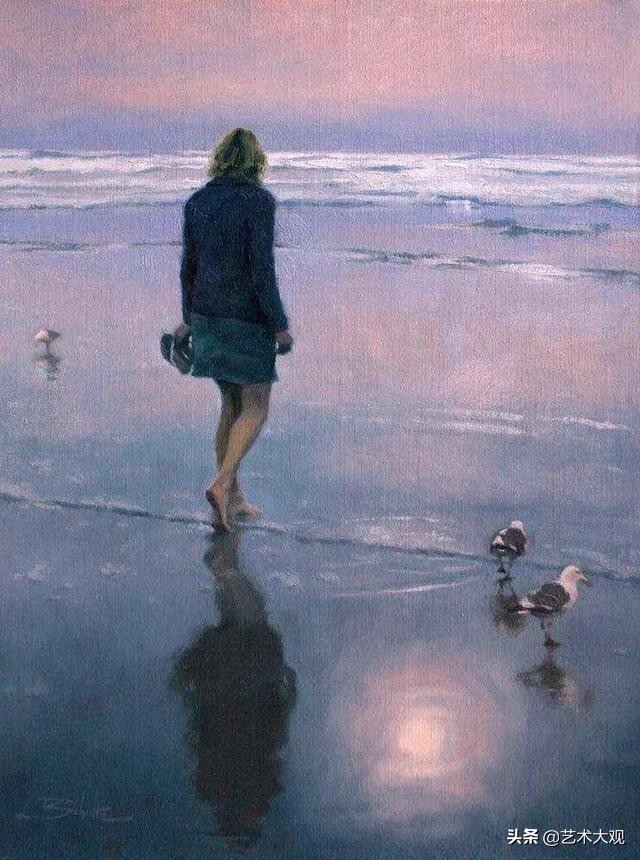 明媚阳光油画作品欣赏,美国画家埃里卡霍珀油画作品欣赏