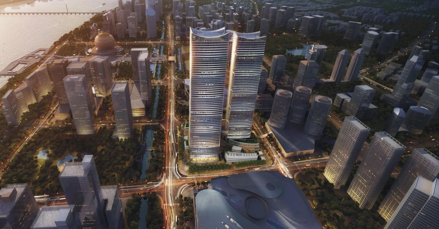 杭州地标性高楼,杭州双子塔高楼图