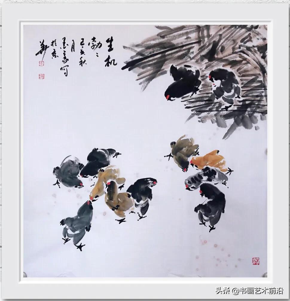 墨豪国画小鸡,墨豪画鸡创作过程