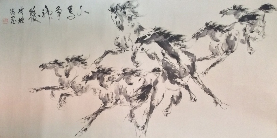 著名画家画马作品欣赏,当代著名画家马福友作品欣赏