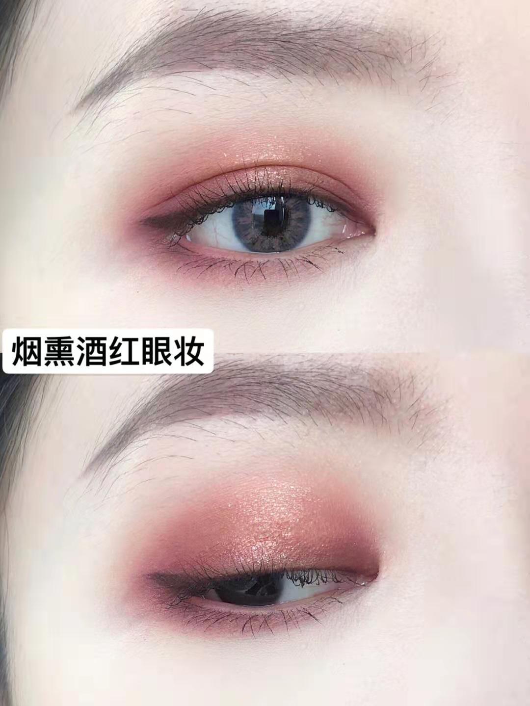 超适合秋冬的一款眼妆呀,深冬流行的深粉色眼妆你get到了吗