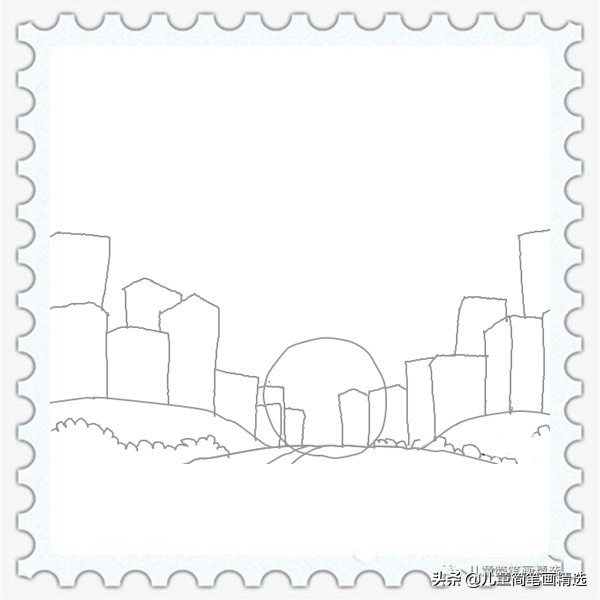 草坪简笔画简单又好看,儿童城市简笔画简单又漂亮