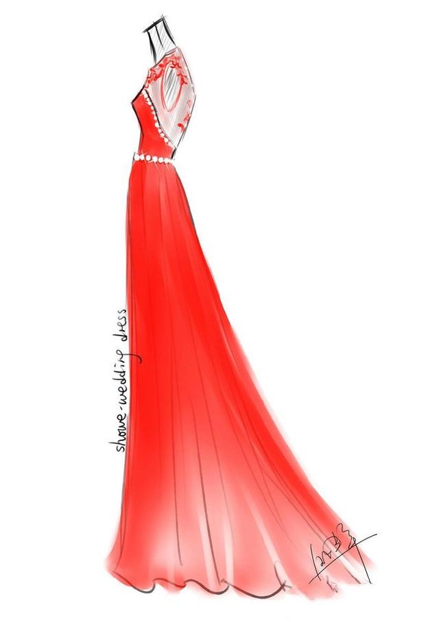 服装设计礼服素描手稿,著名设计师服装设计手稿