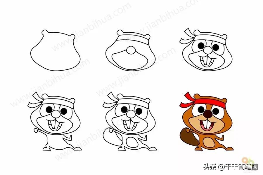 幼儿园动物的水墨画入门,儿童动物画入门简易范画