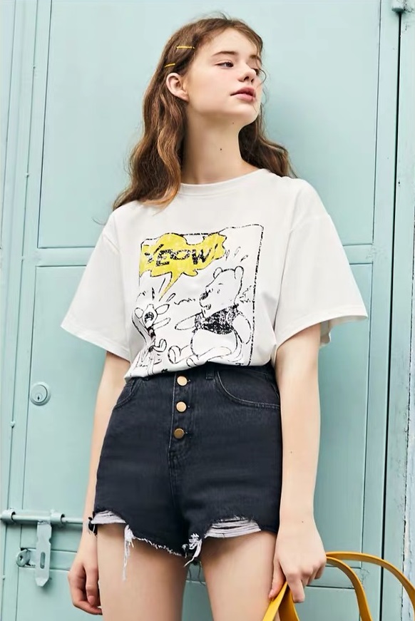 杨幂同款早秋露肩长袖t恤女装,杨幂同款巴黎世家短袖