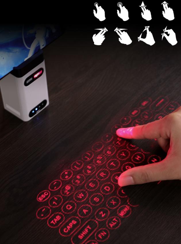 帅呆！钢铁侠中的激光投影键盘终于量产了，炫酷又好用