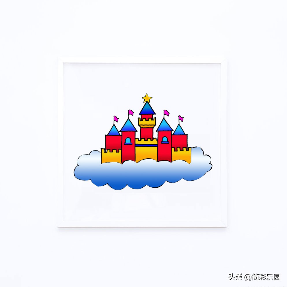 画公主的城堡简笔画,城堡公主和王子怎么画简笔画